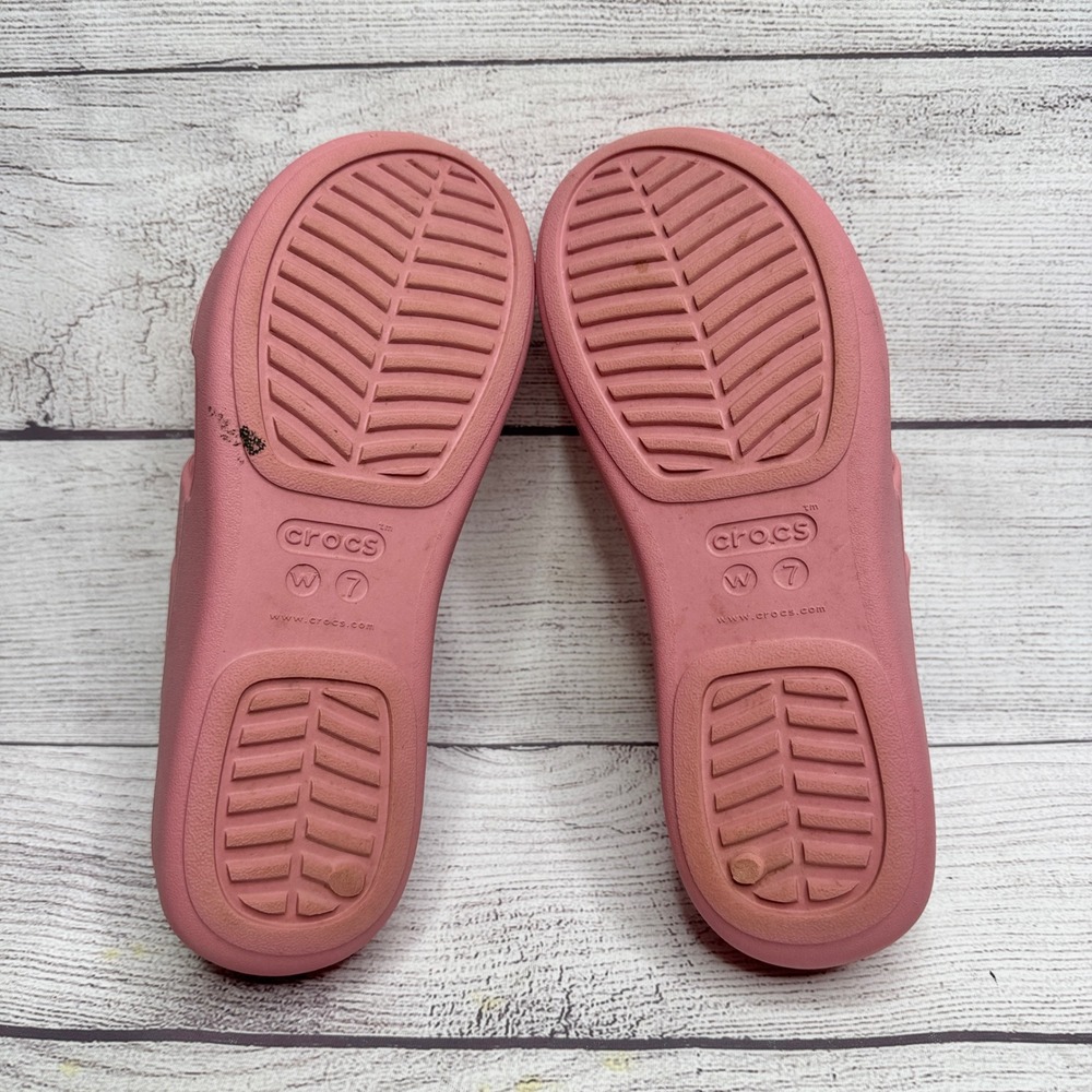 Crocs Women's Pink Slide Sandals - Picture 5 of 5